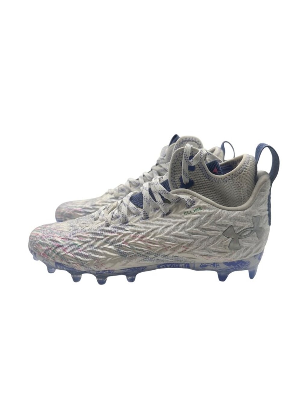 Under Armour 7.5 Clone Spotlight World Tour Football Cleats Size 10 White Multic